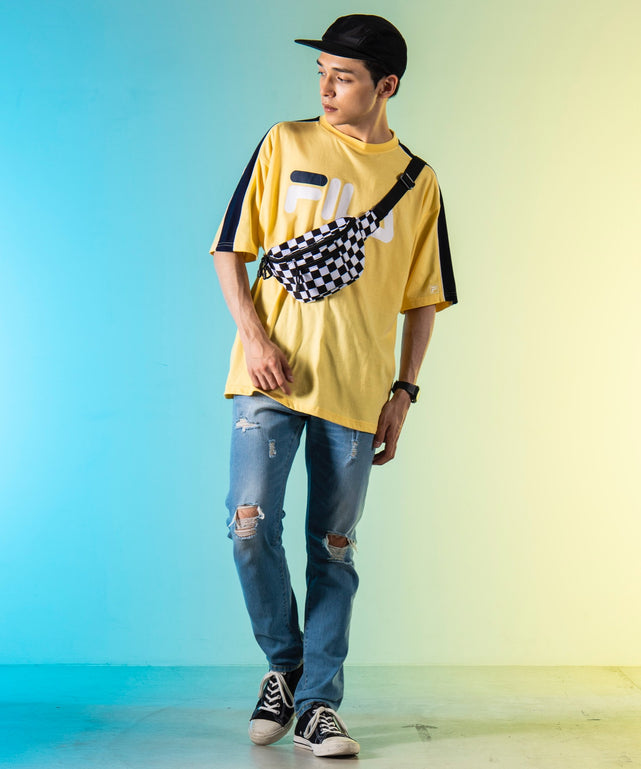 別注FILAパイピング切替Tシャツ(S)