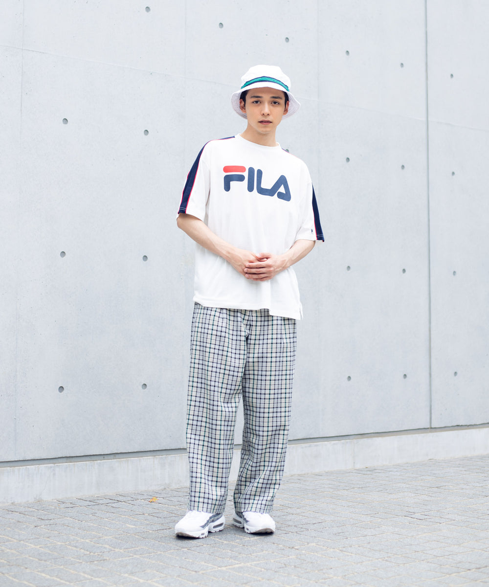 別注FILAパイピング切替Tシャツ(S)