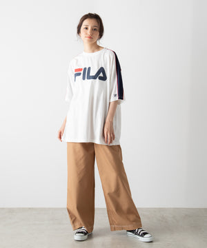 別注FILAパイピング切替Tシャツ(S)