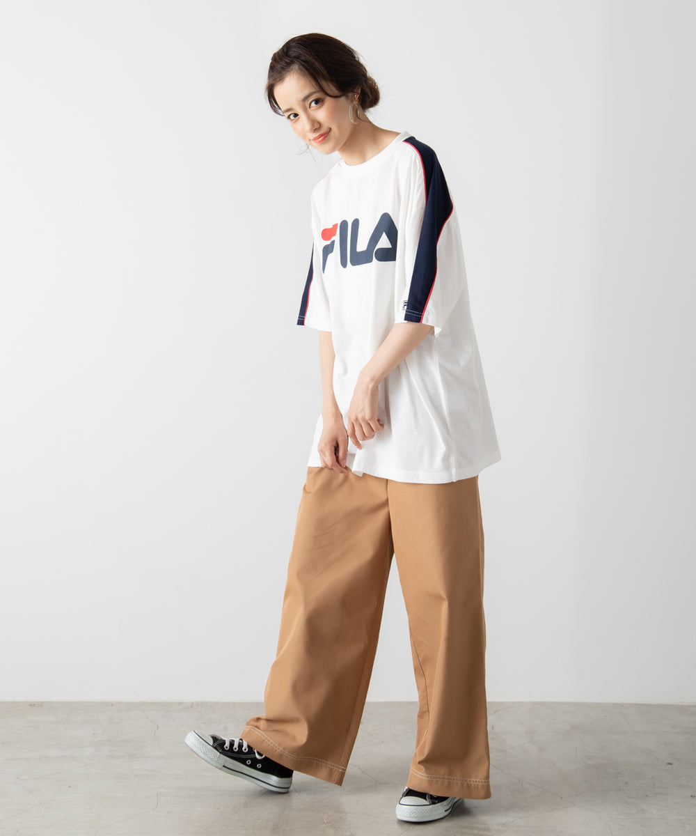 別注FILAパイピング切替Tシャツ(S)