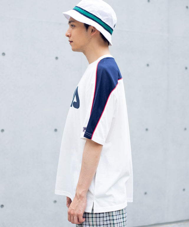 別注FILAパイピング切替Tシャツ(S)