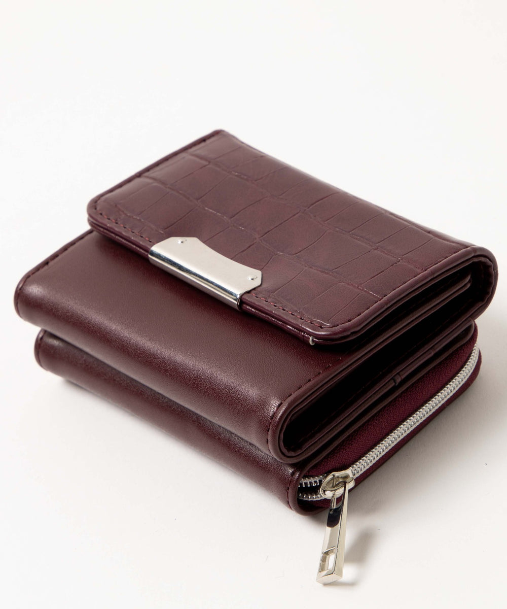 金具付きクロコウォレット