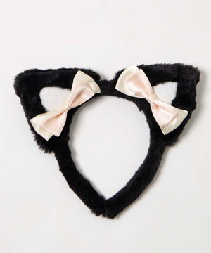 柄25:ネコ(ブラック×ホワイトリボン)