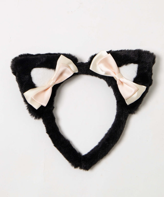 柄25:ネコ(ブラック×ホワイトリボン)