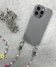 ストラップホール付きクリアiphoneケース/柄12(iphone16Pro)