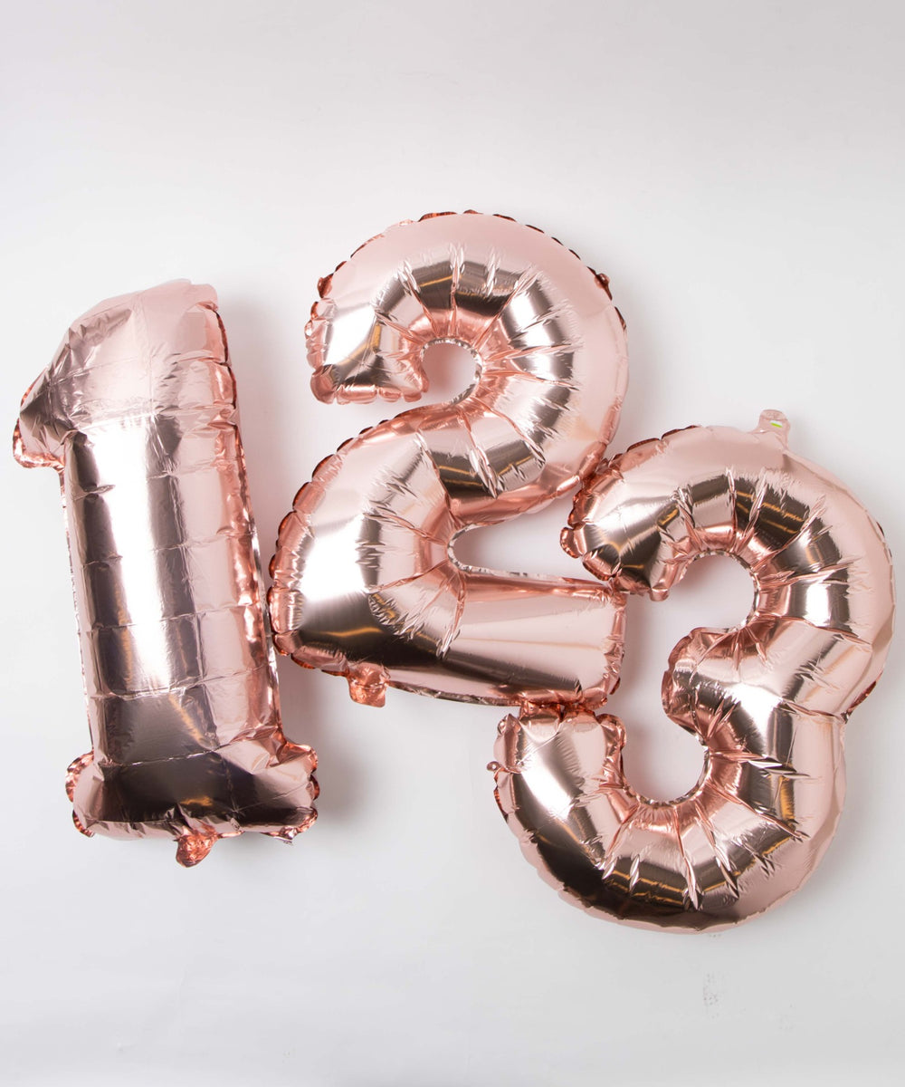 ピンク数字バルーン