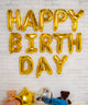 大文字HBDバルーン/ゴールド