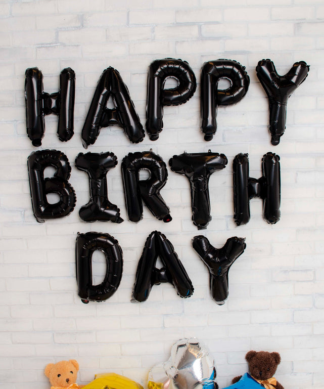 大文字HBDバルーン/ブラック
