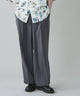 トロミベルト付きワイドスラックス/Dグレー モデル：180cm L着用