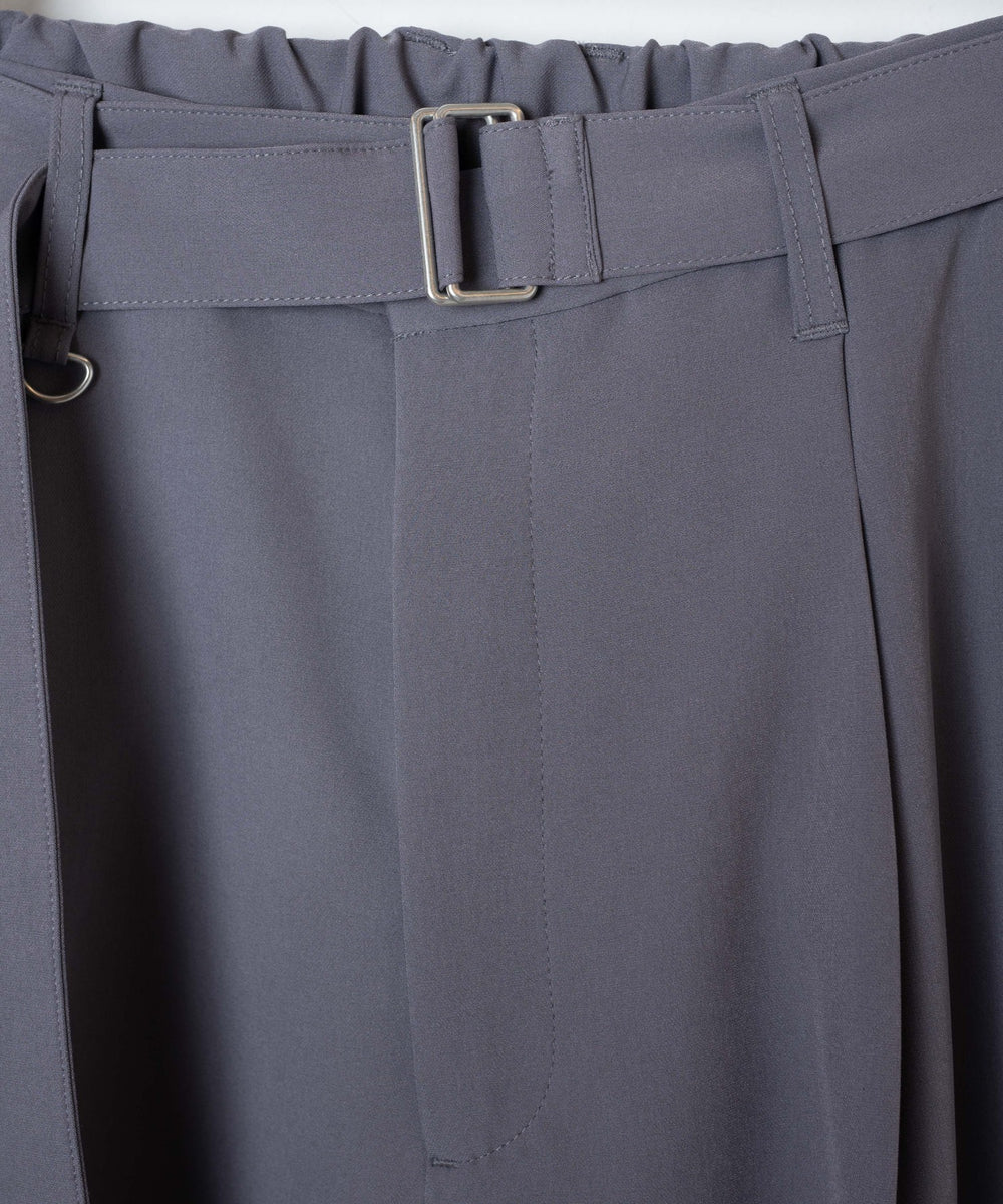 ベルト付きトロミワイドスラックス