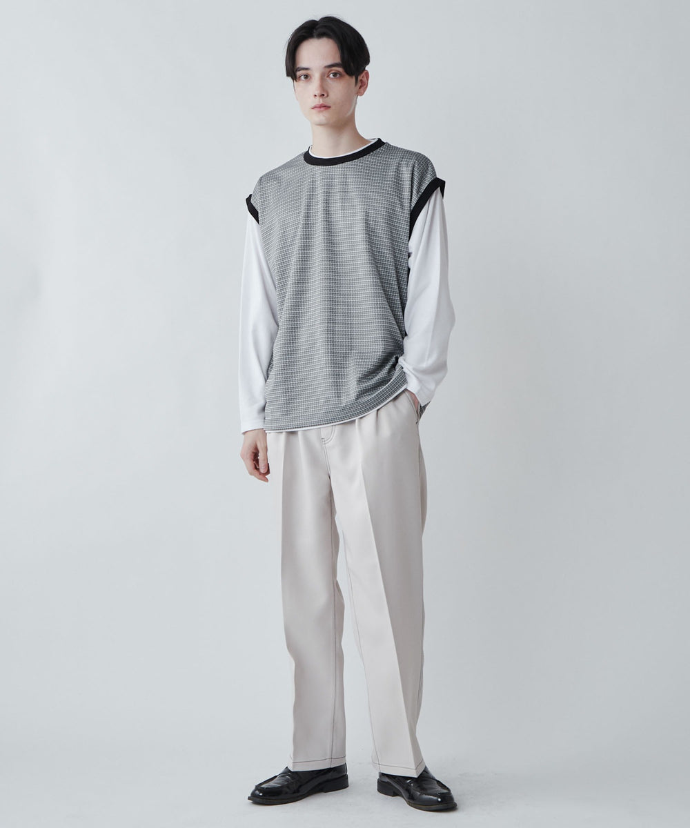 ブラック系チェック1 モデル：180cm L着用