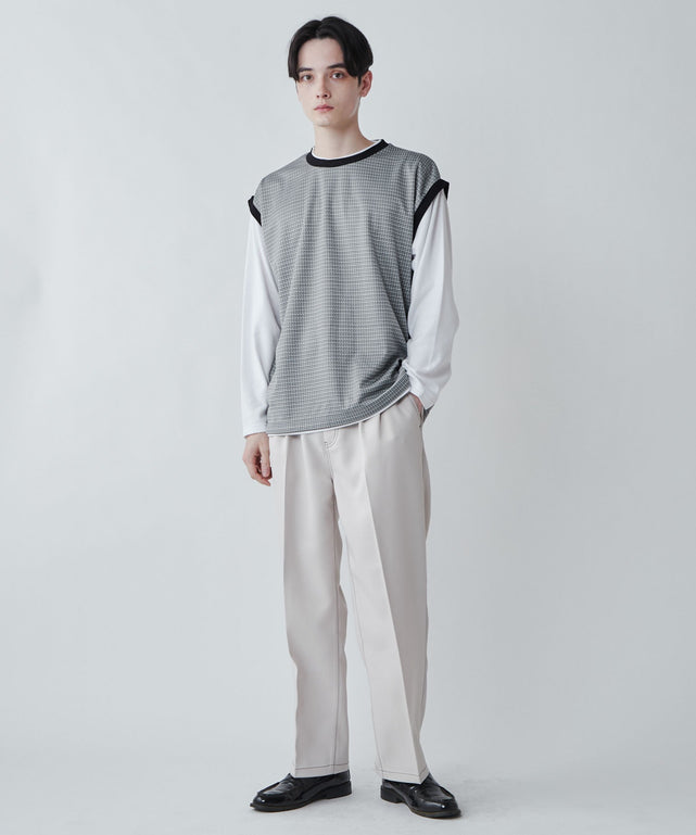 ブラック系チェック1 モデル：180cm L着用