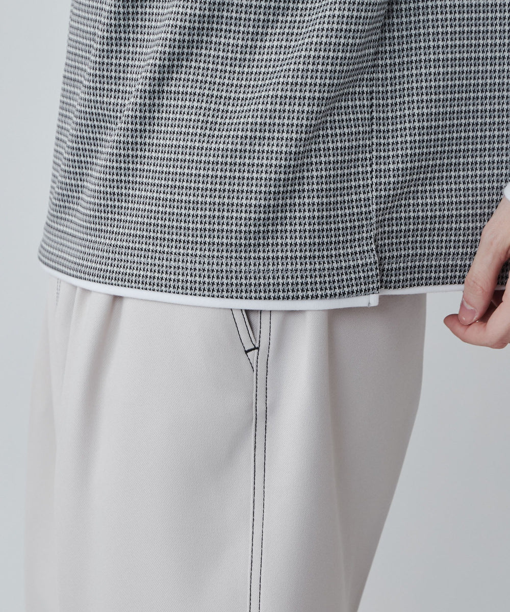 レイヤードジャガードベストロンT