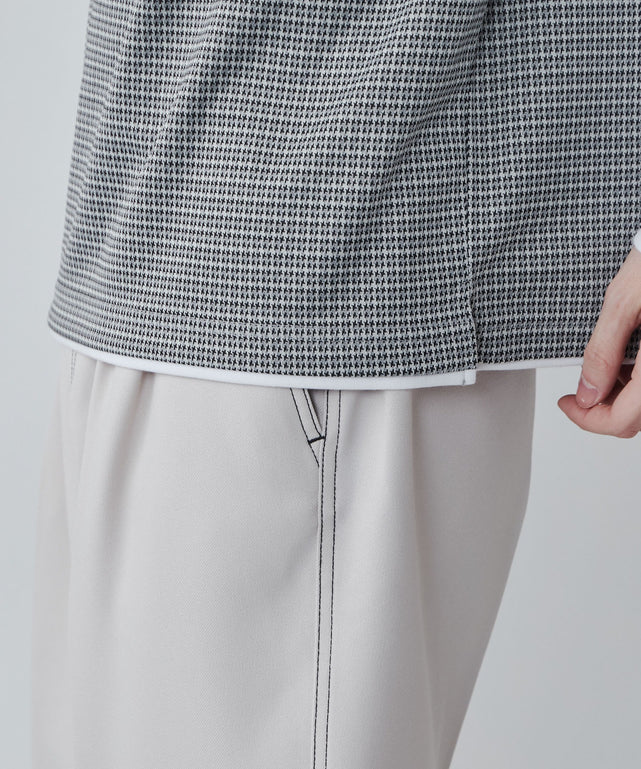 レイヤードジャガードベストロンT