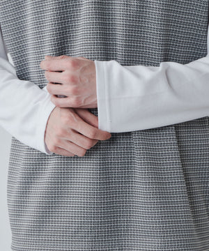 レイヤードジャガードベストロンT