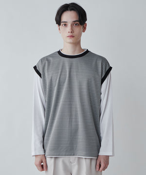 ブラック系チェック1 モデル：180cm L着用