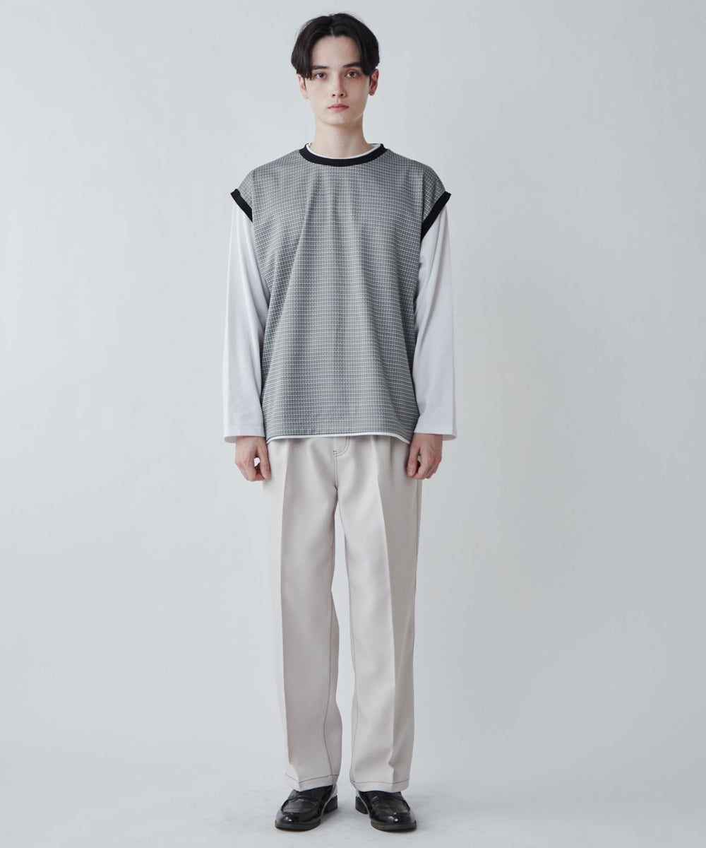 ブラック系チェック1 モデル：180cm L着用