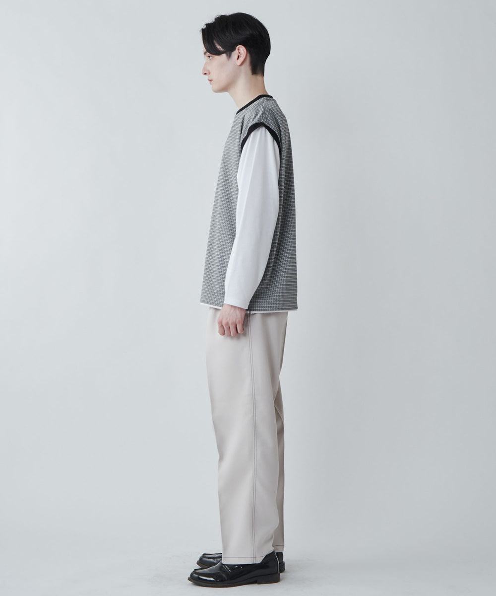 ブラック系チェック1 モデル：180cm L着用