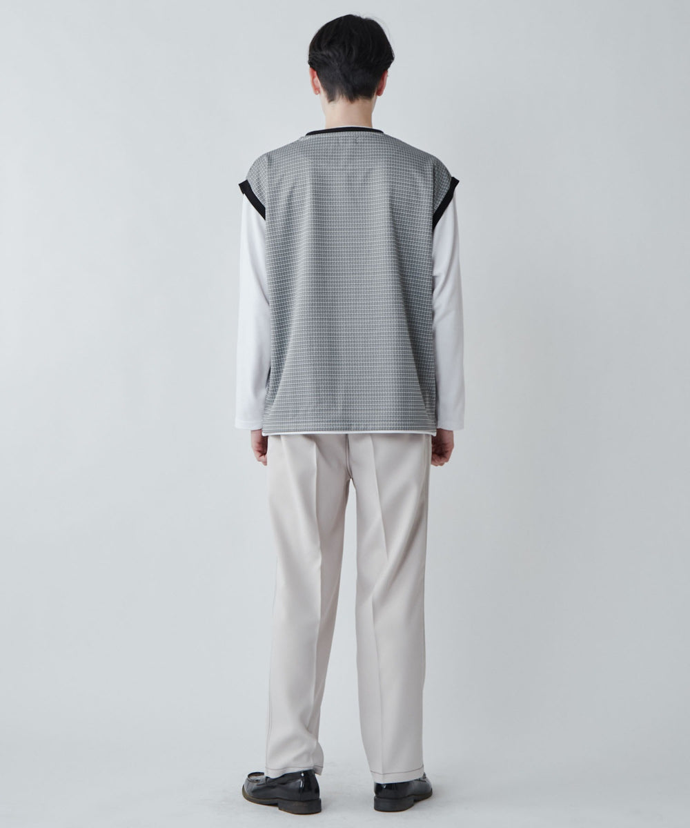 ブラック系チェック1 モデル：180cm L着用