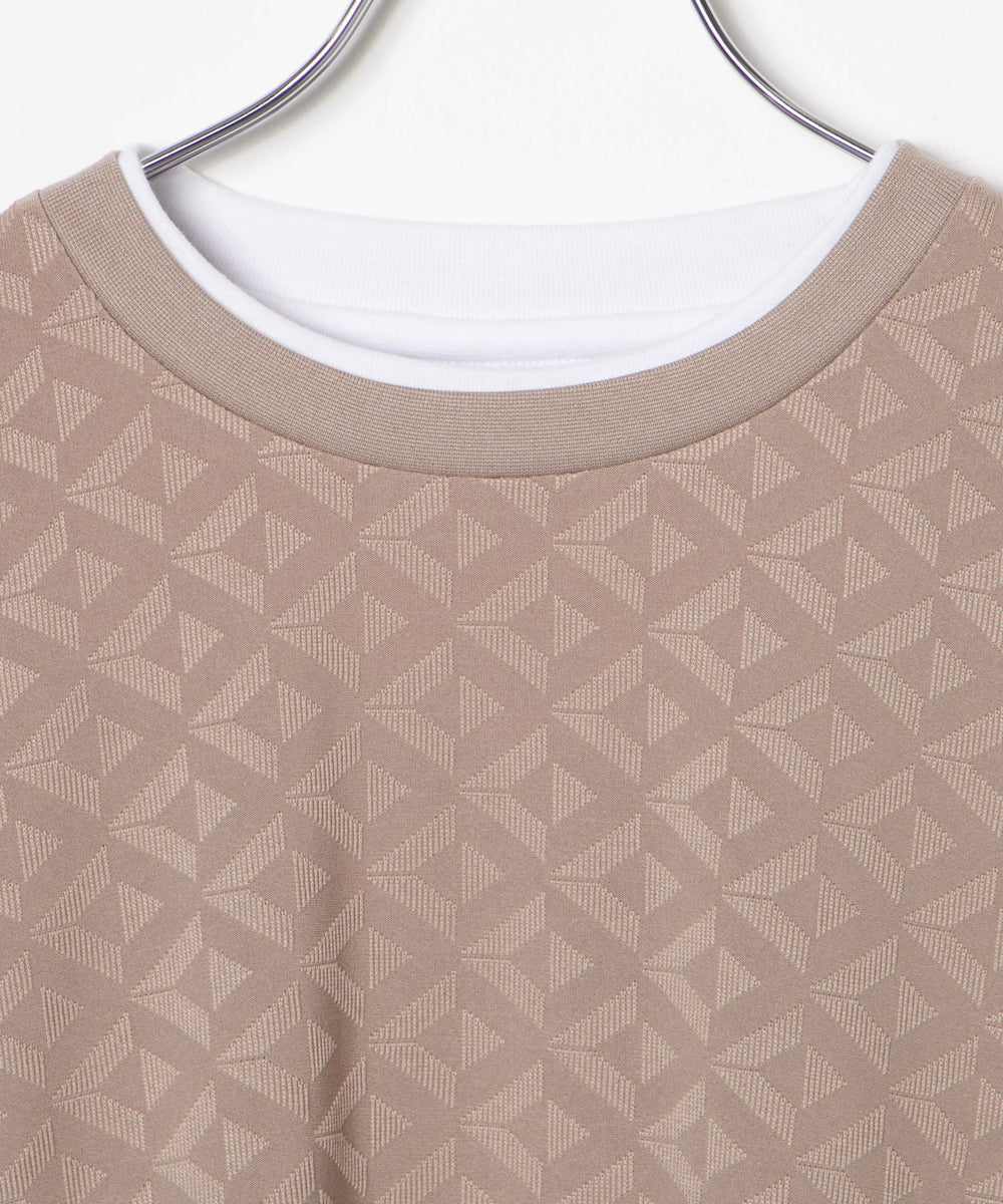 レイヤードジャガードベストロンT