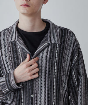 メッシュオープンカラーBIGシャツ