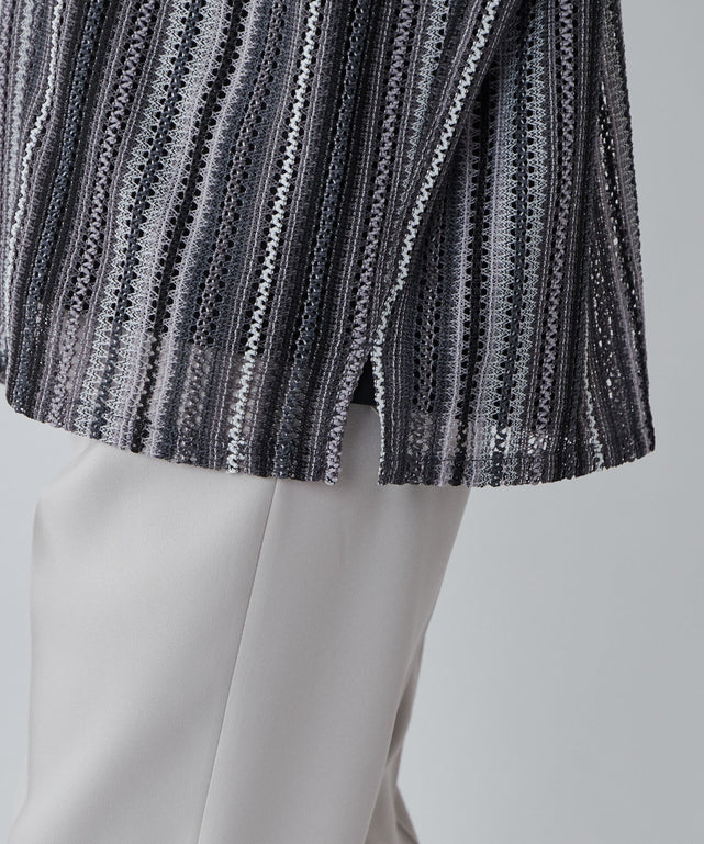 メッシュオープンカラーBIGシャツ