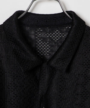 メッシュオープンカラーBIGシャツ