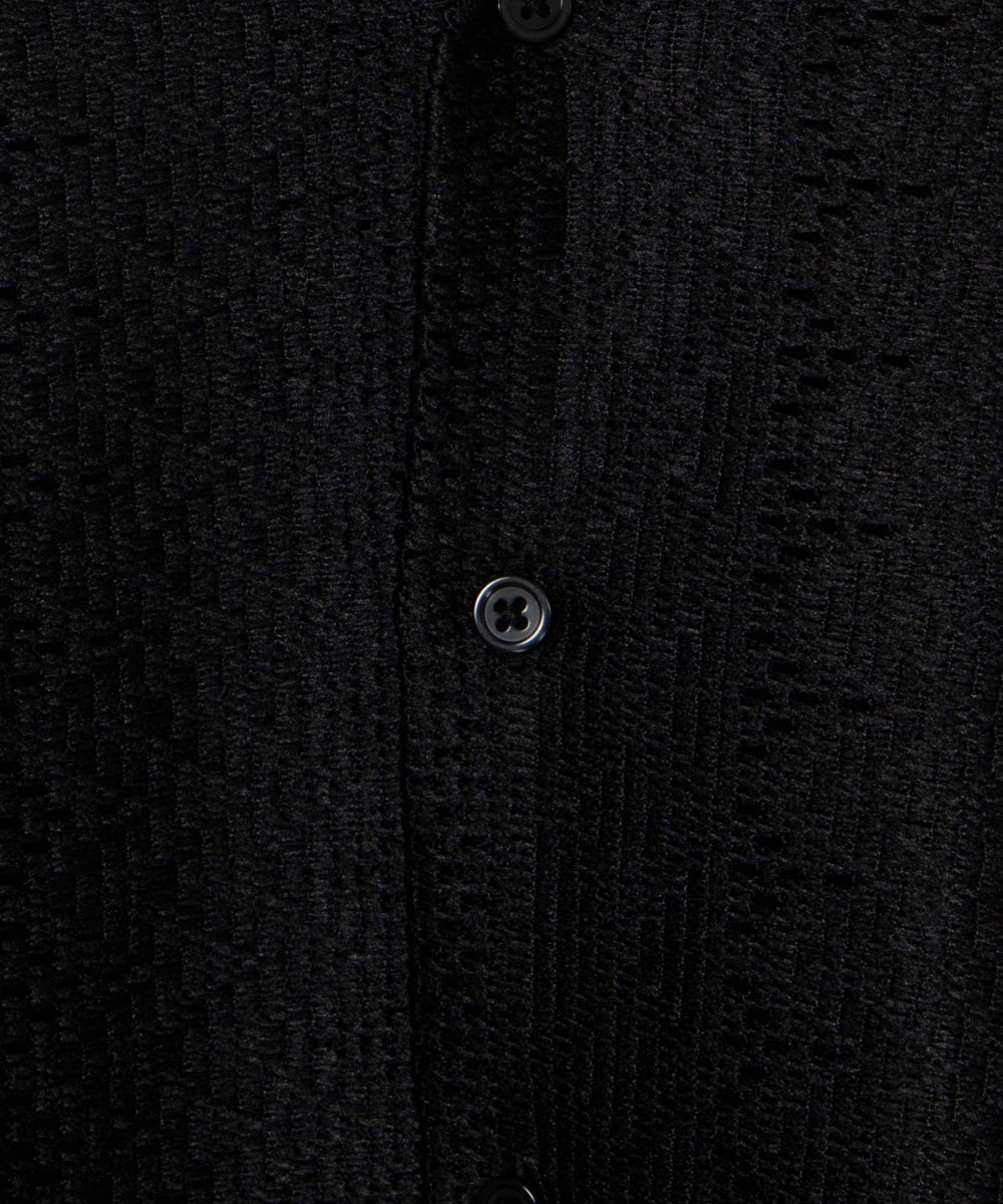 メッシュオープンカラーBIGシャツ