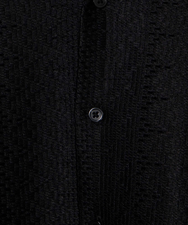 メッシュオープンカラーBIGシャツ