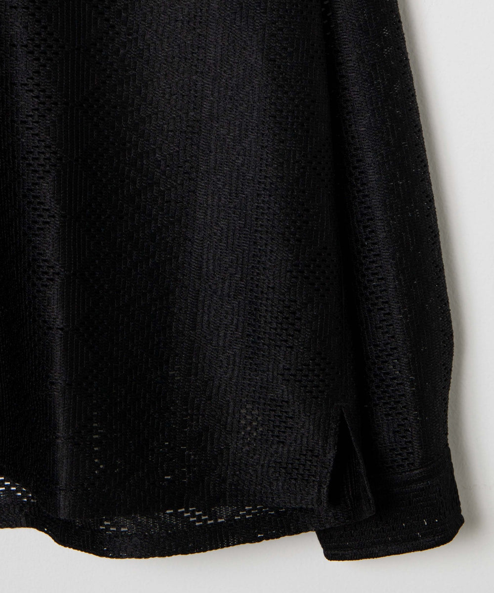 メッシュオープンカラーBIGシャツ