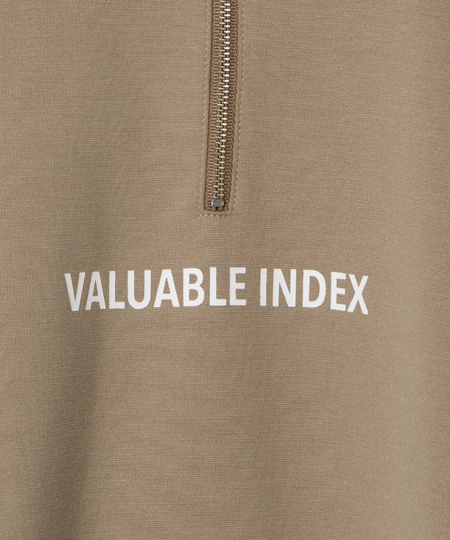 ドルマンポンチハーフZIPプルオーバー