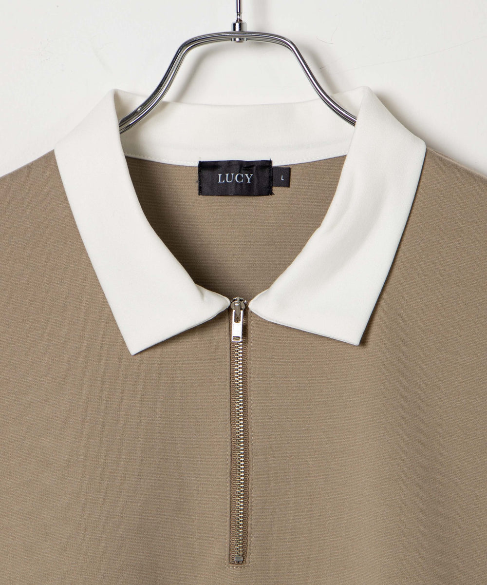 ドルマンポンチハーフZIPプルオーバー