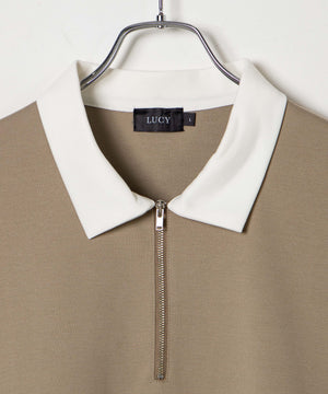 ドルマンポンチハーフZIPプルオーバー