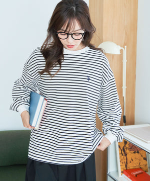 ホワイト系ボーダー  モデル：165cm F着用