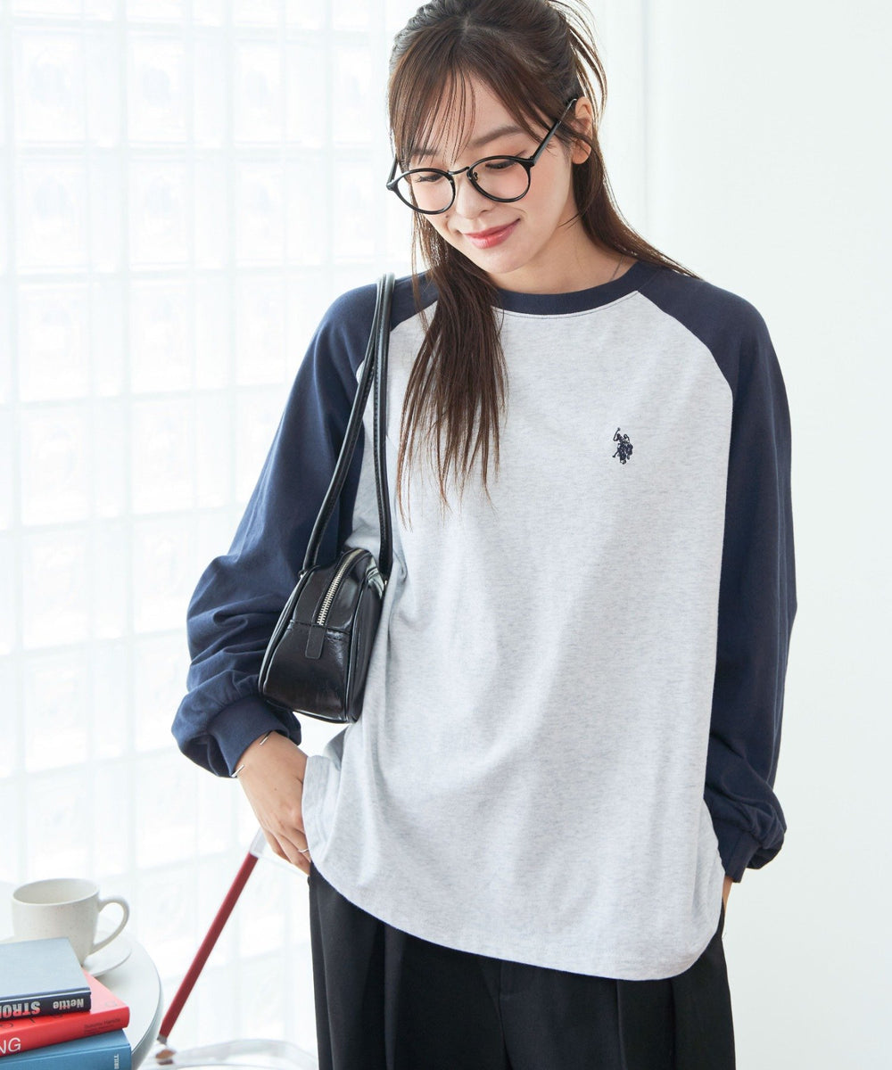 柄3(ネイビーラグラン) モデル：165cm F着用