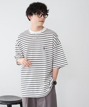 ホワイト系ボーダー モデル：175cm L着用