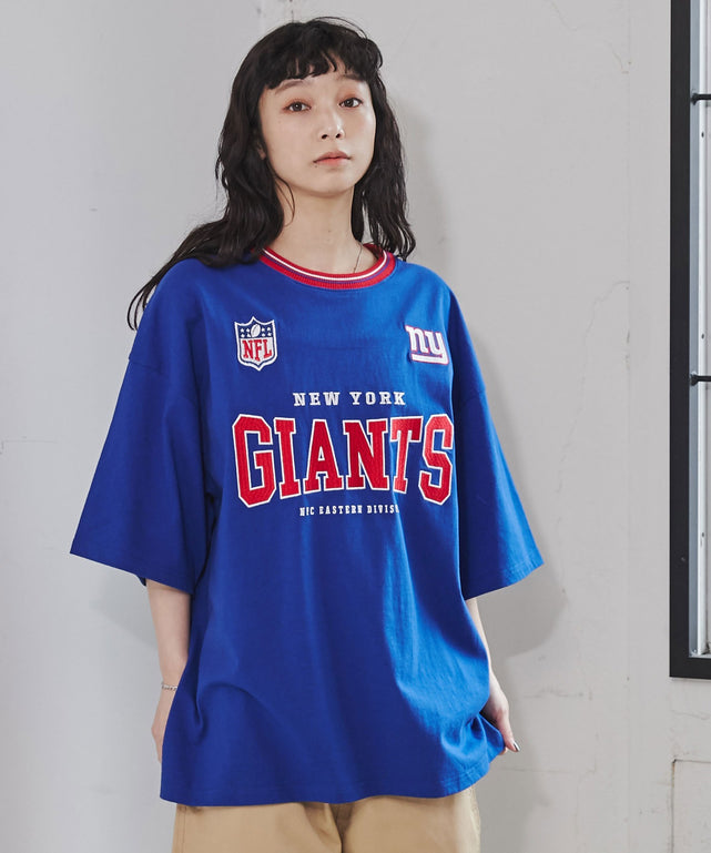 NFL|別注ラインリブ刺繍T