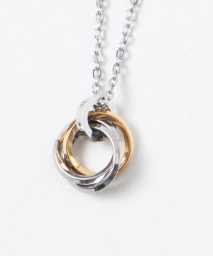 ミニトリプルリングチェーンネックレス