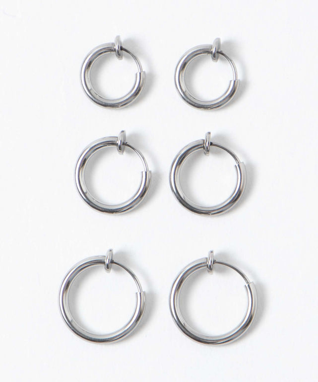 ステンレスフープイヤリング