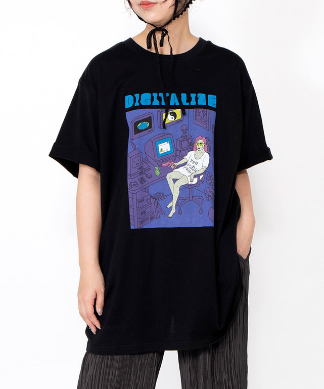 DIGITALIZEビッグTシャツ/身長：160cm　サイズ3