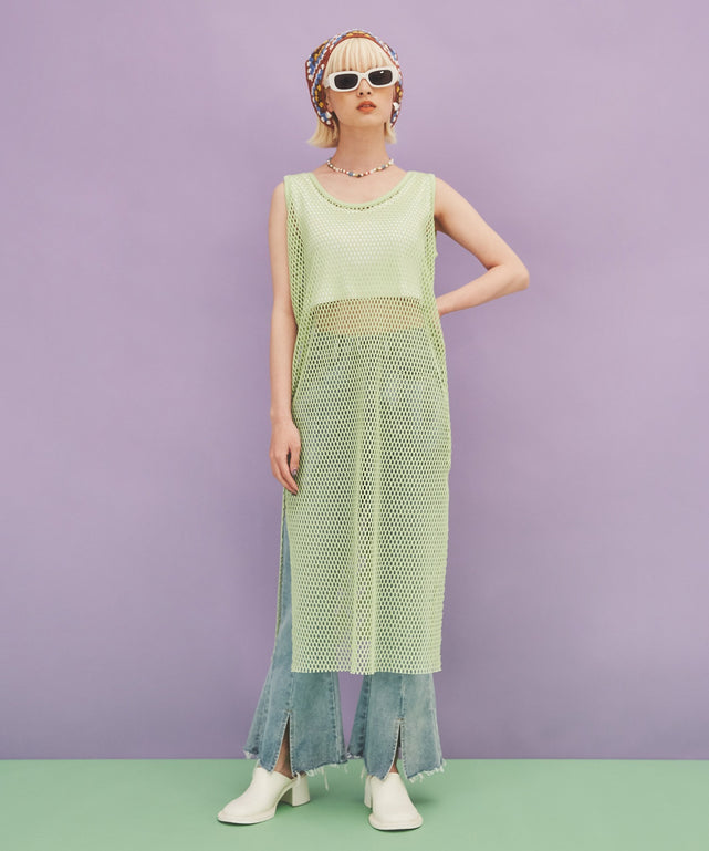 2WAYメッシュスリットワンピース