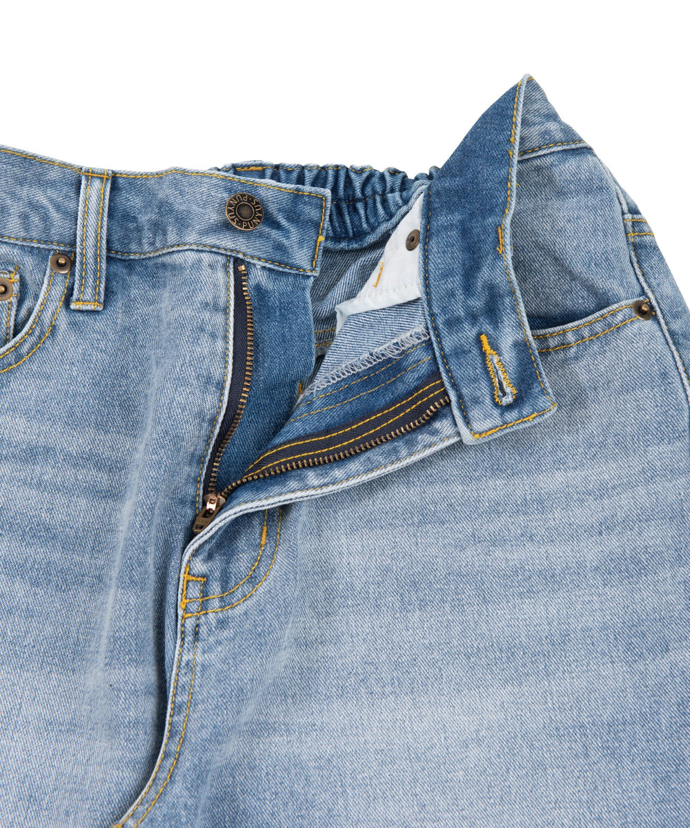 ダメージレギュラーデニムパンツ