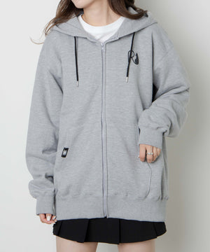 杢グレー　モデル：164cm　F着用