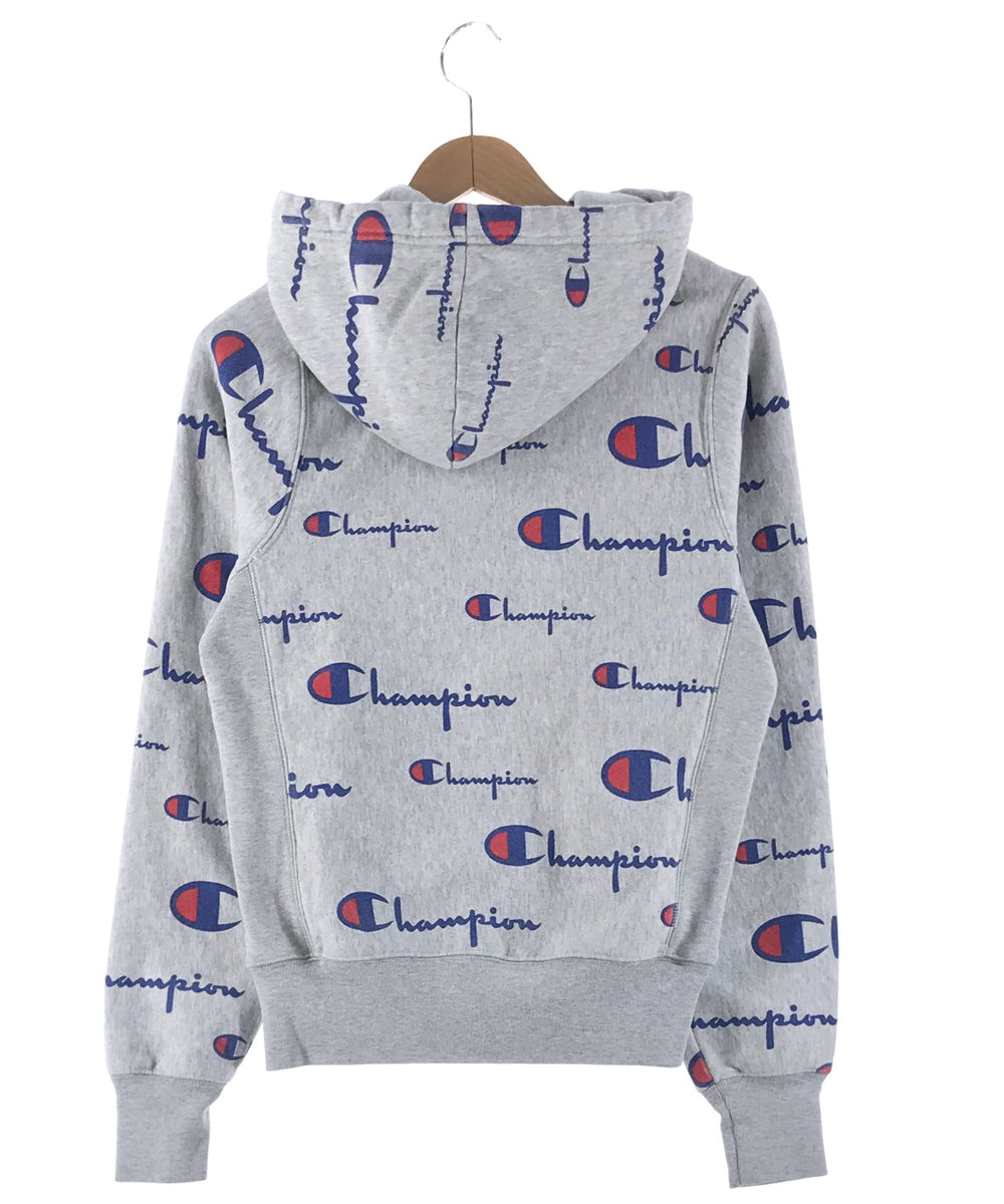 総柄 チャンピオンリバース パーカー