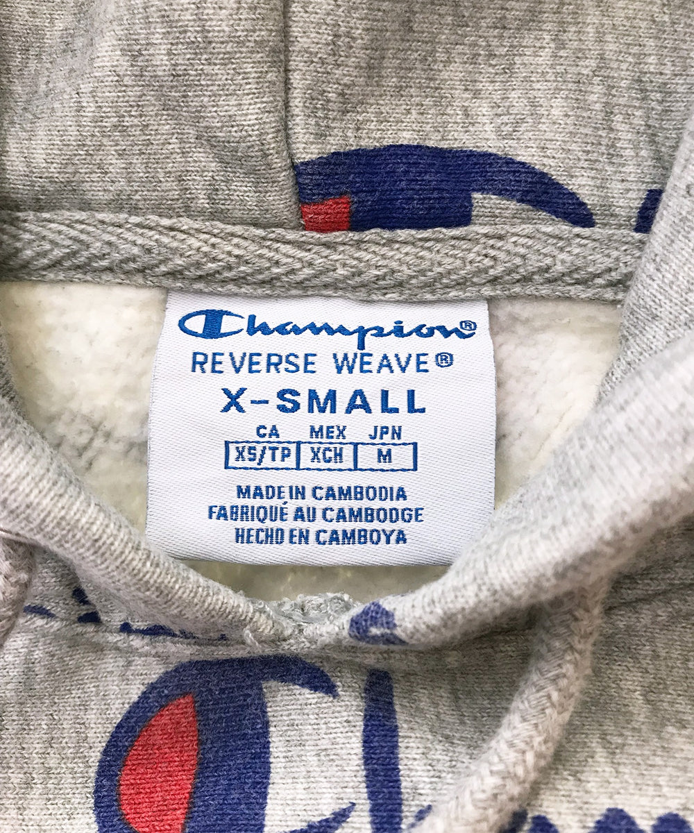 総柄 チャンピオンリバース パーカー