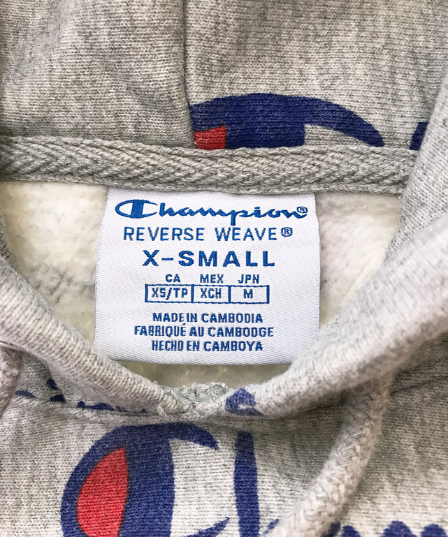 総柄 チャンピオンリバース パーカー