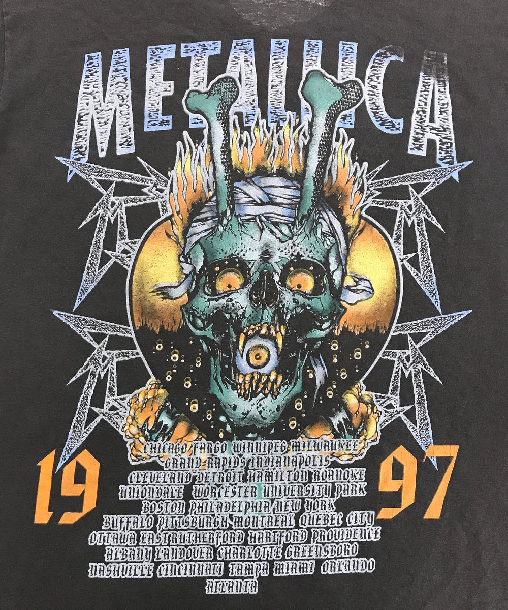 90'S METALLICA パスヘッド バンドTシャツ<br>TOUR 97
