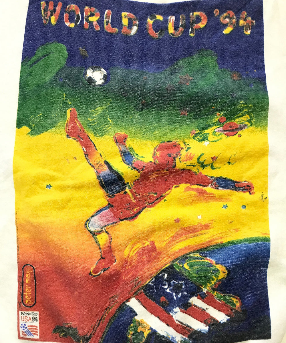 90'S　ピーターマックス プリントスウェット WORLD CUP '94