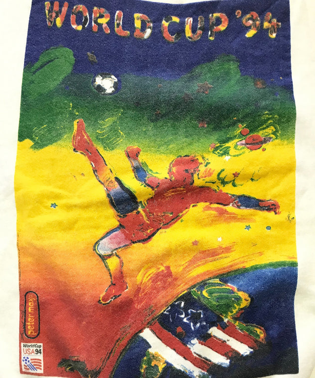 90'S　ピーターマックス プリントスウェット WORLD CUP '94
