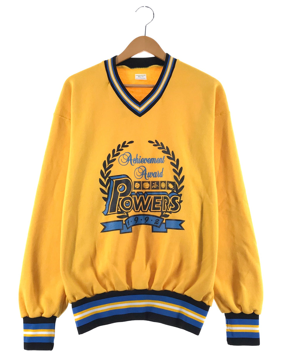 POWERS Mfg.Co. Vネック プリントスウェット